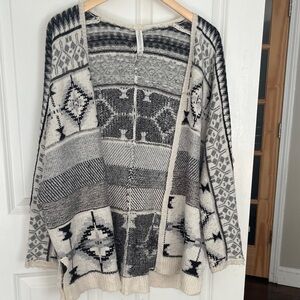 VTG Aeropostale Aztec oversized open Cardigan Sz XS
